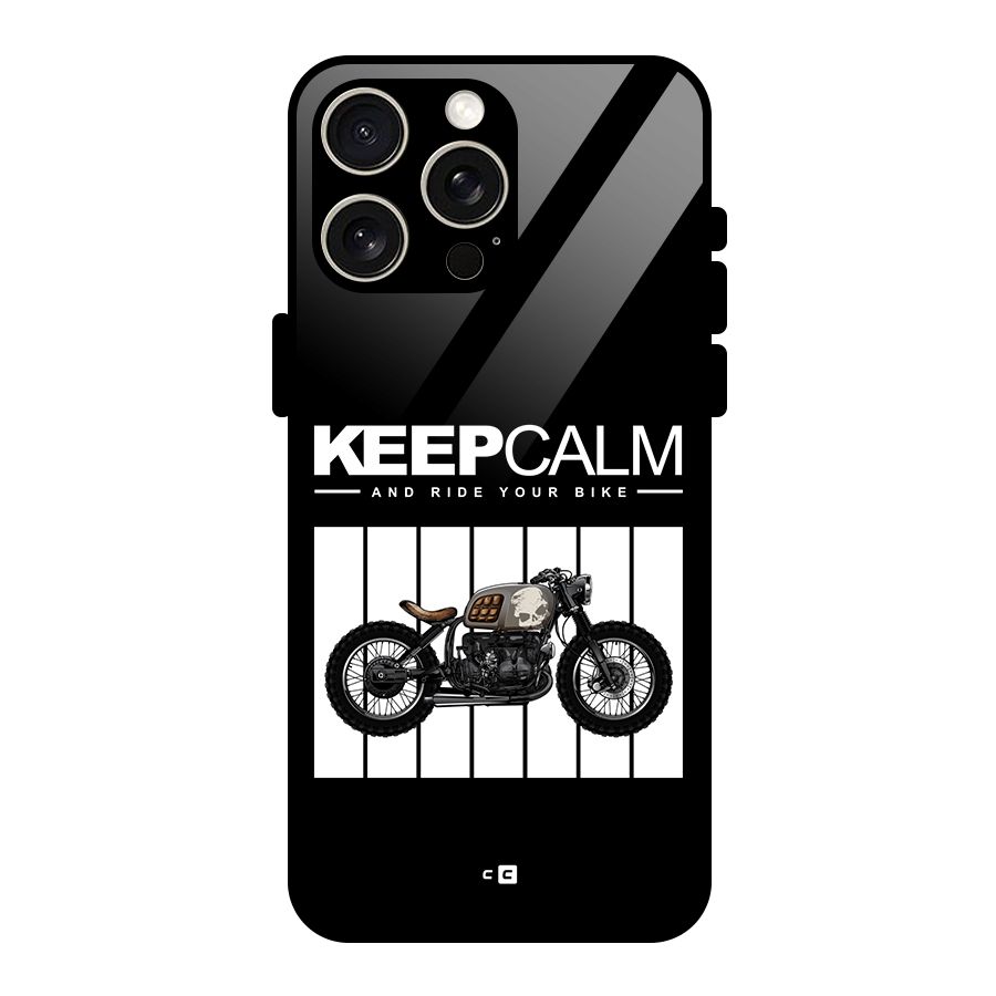 Keeps Calm Glass Back Case for iPhone 15 Pro Max