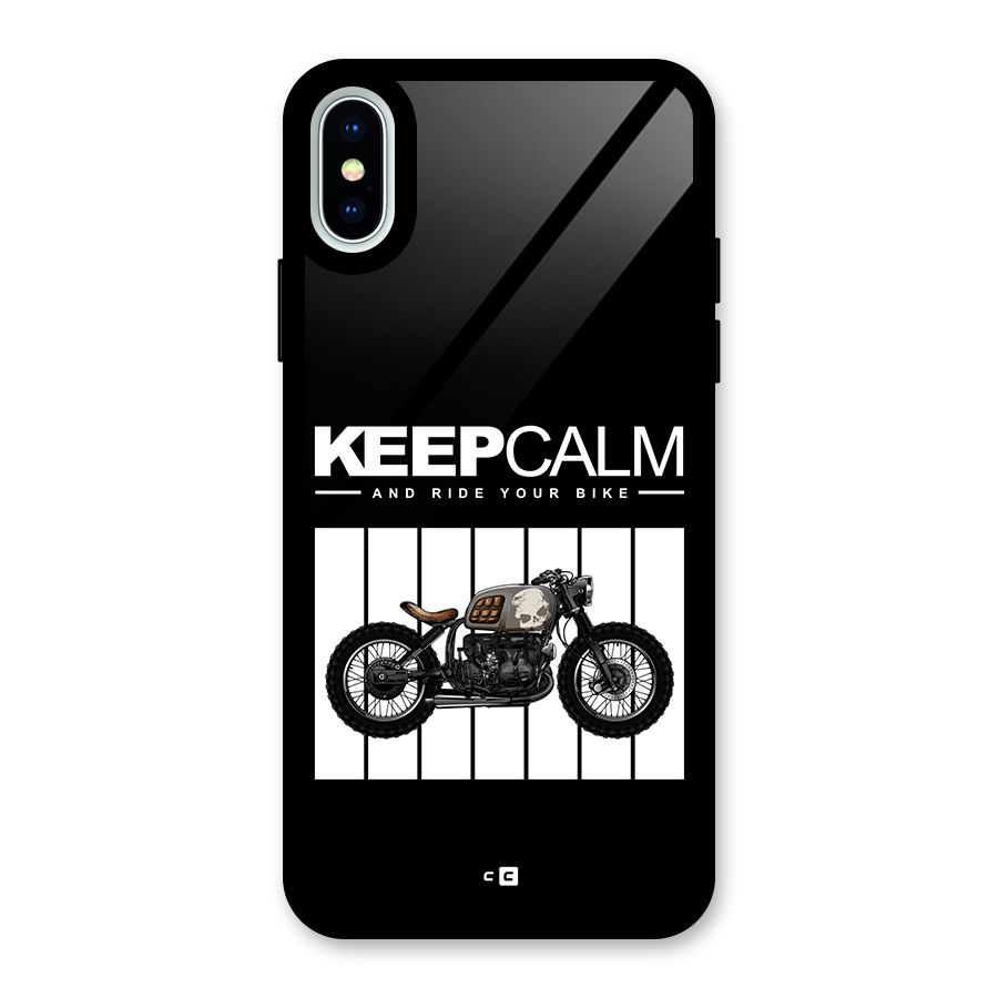 Keeps Calm Glass Back Case for iPhone XS