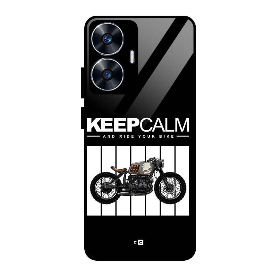 Keeps Calm Glass Back Case for realme C55