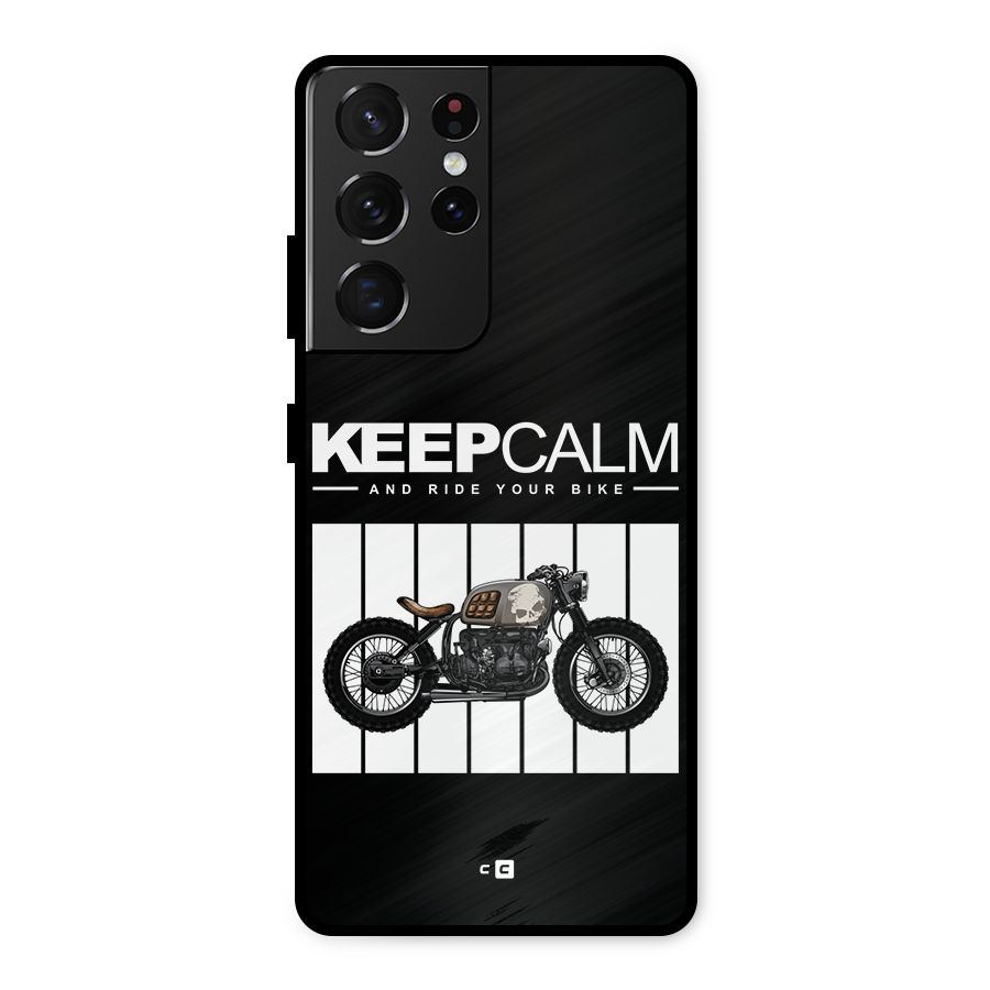 Keeps Calm Metal Back Case for Galaxy S21 Ultra 5G