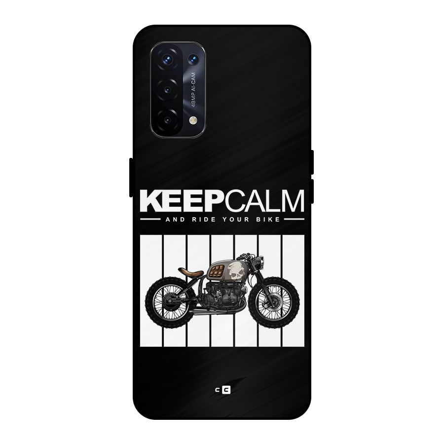 Keeps Calm Metal Back Case for Oppo A74 5G