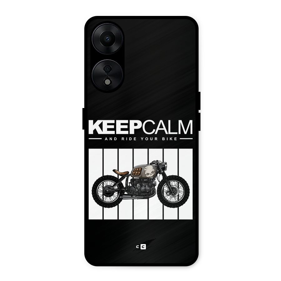 Keeps Calm Metal Back Case for Oppo A78 5G