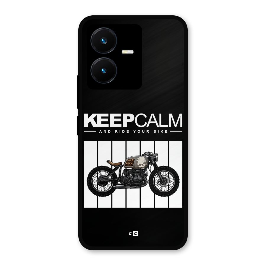 Keeps Calm Metal Back Case for Vivo Y22s