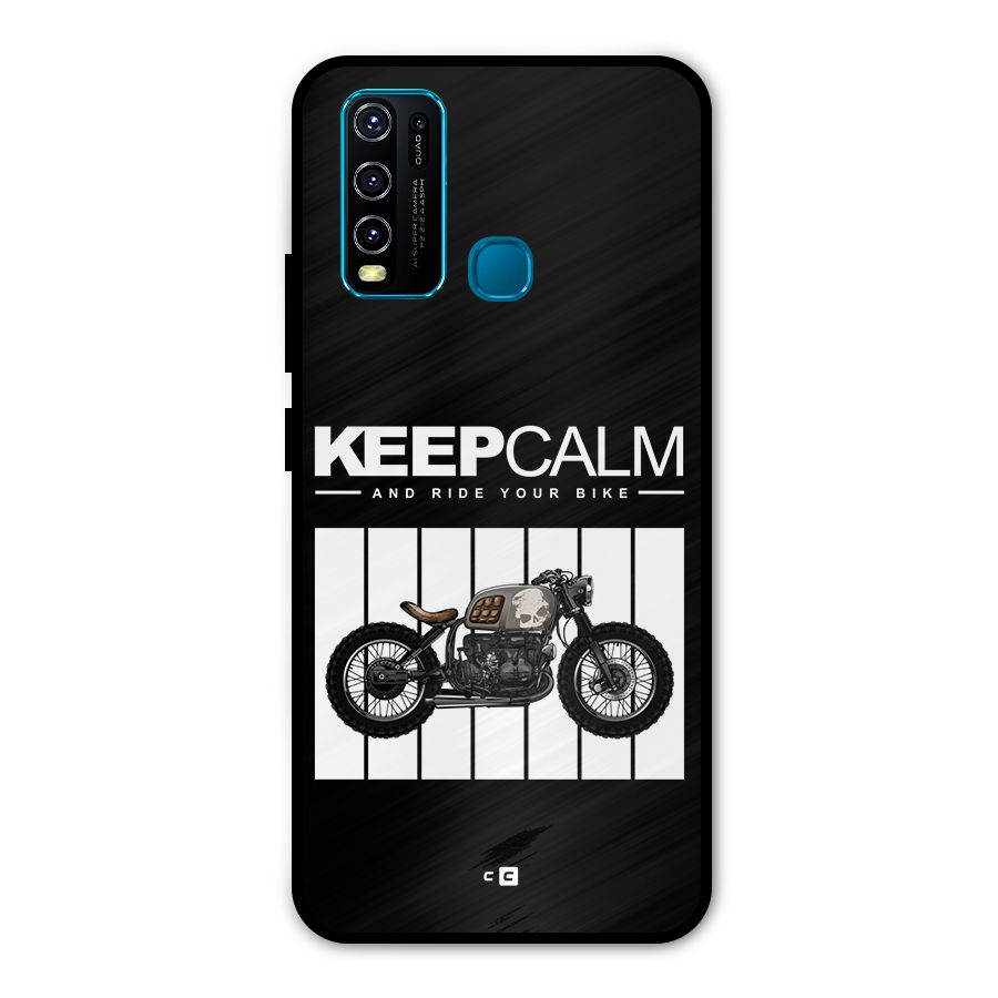 Keeps Calm Metal Back Case for Vivo Y30