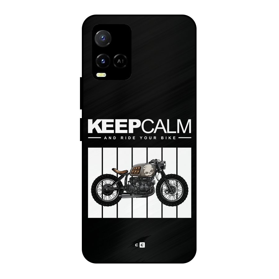 Keeps Calm Metal Back Case for Vivo Y33s