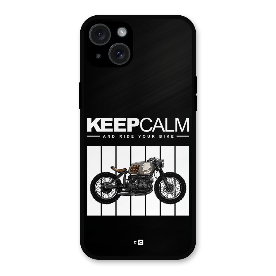 Keeps Calm Metal Back Case for iPhone 15 Plus