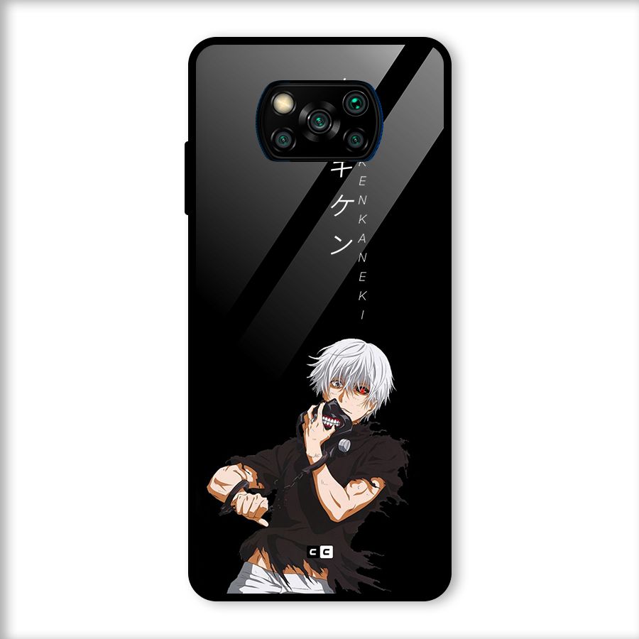 Ken Kanek Unveiling Mask Glass Back Case for Poco X3