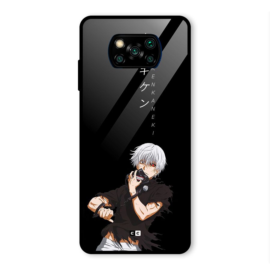 Ken Kanek Unveiling Mask Glass Back Case for Poco X3 Pro