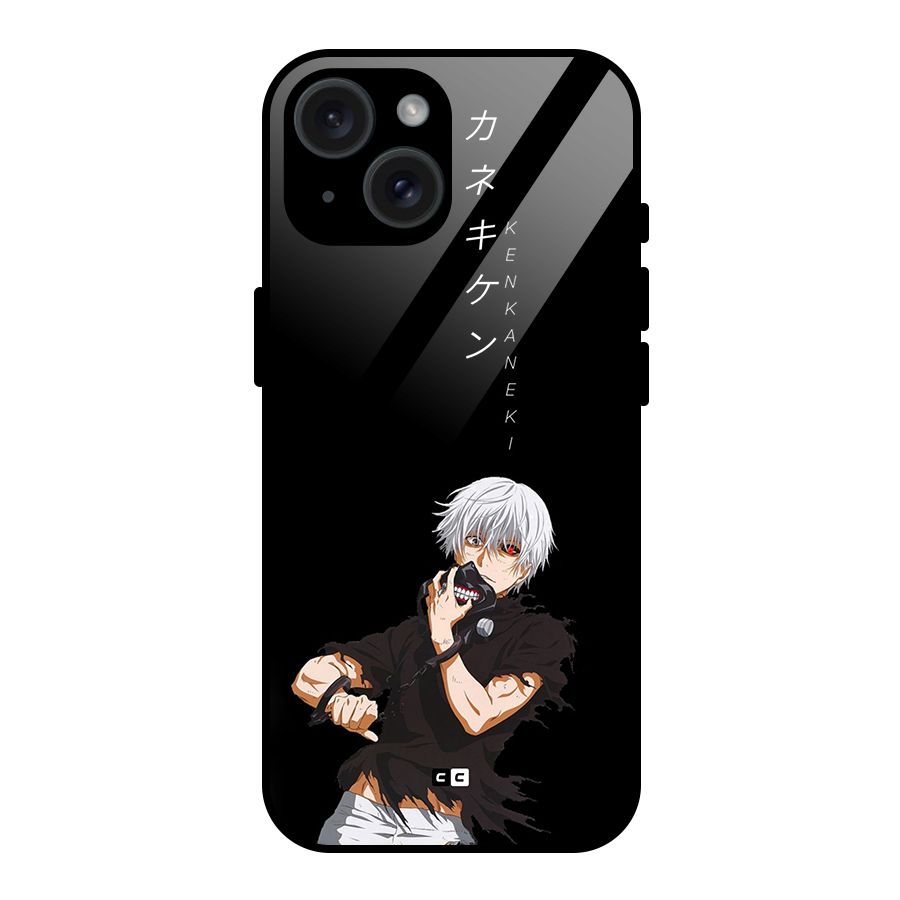 Ken Kanek Unveiling Mask Glass Back Case for iPhone 15