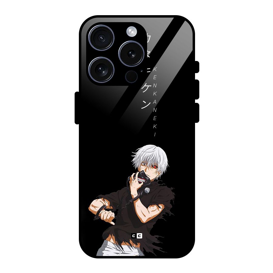 Ken Kanek Unveiling Mask Glass Back Case for iPhone 15 Pro