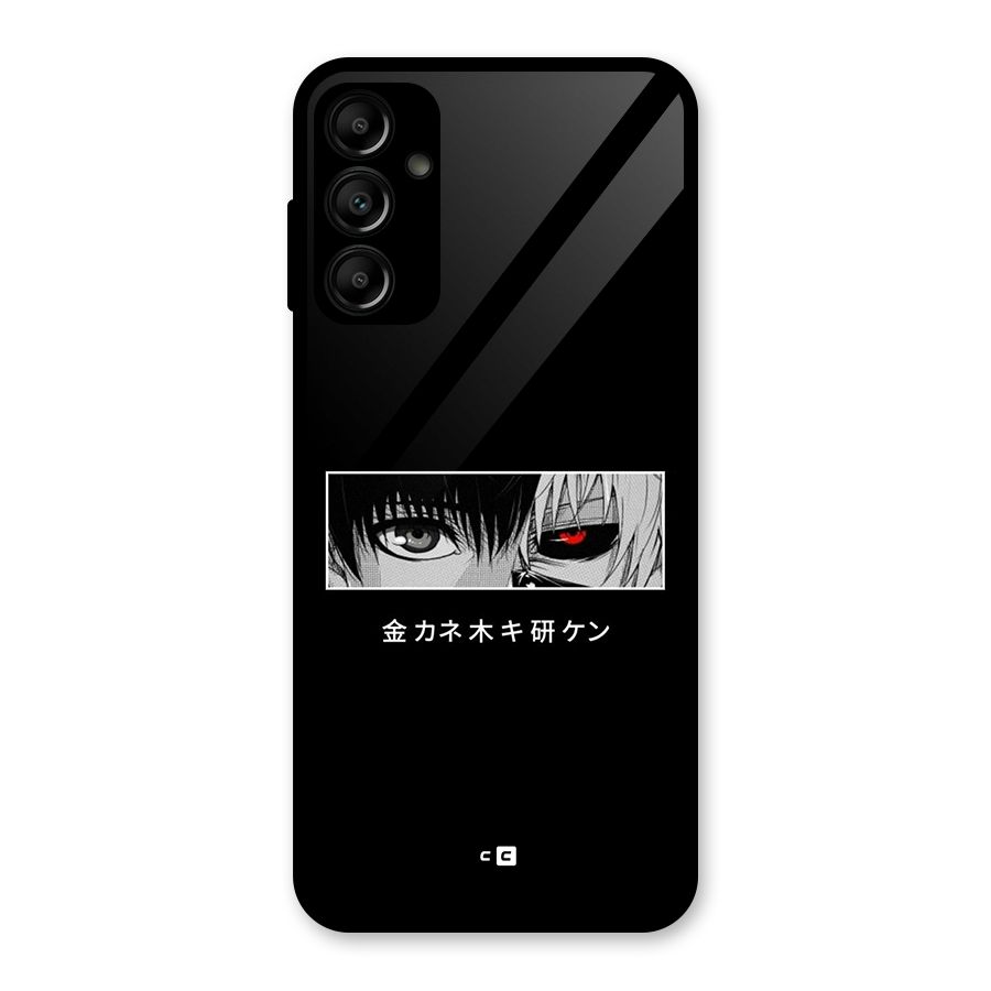 Ken Kaneki Minimalistic Art Glass Back Case for Galaxy A14 5G
