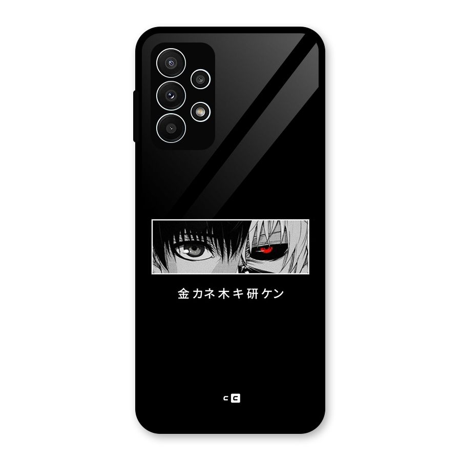 Ken Kaneki Minimalistic Art Glass Back Case for Galaxy A23