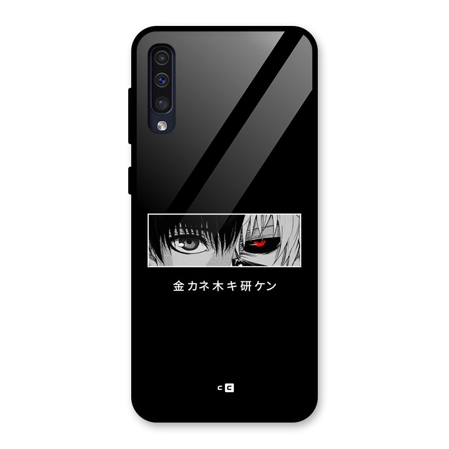 Ken Kaneki Minimalistic Art Glass Back Case for Galaxy A30s