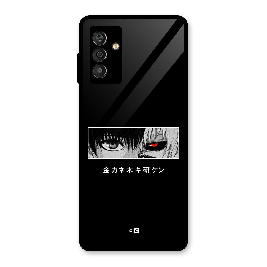 Ken Kaneki Minimalistic Art Glass Back Case for Galaxy M13