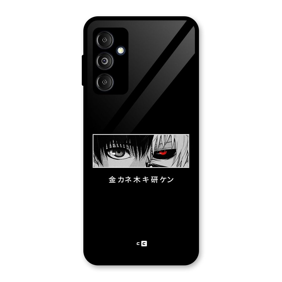 Ken Kaneki Minimalistic Art Glass Back Case for Galaxy M14 5G