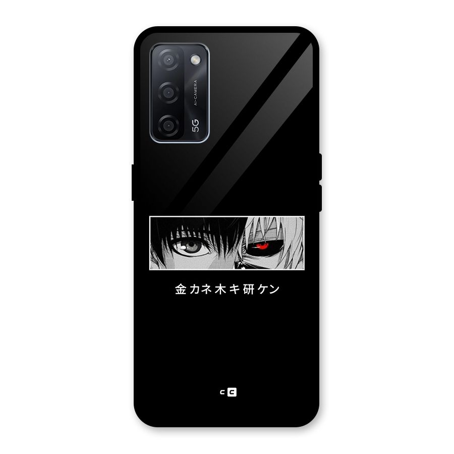 Ken Kaneki Minimalistic Art Glass Back Case for Oppo A53s 5G