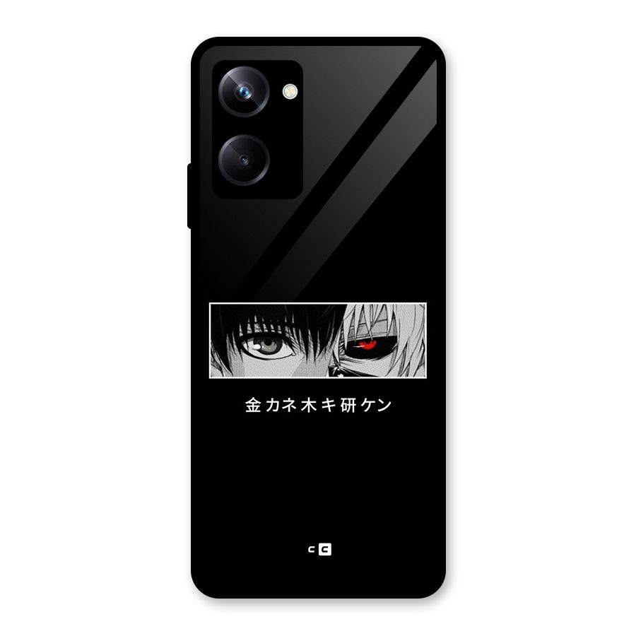 Ken Kaneki Minimalistic Art Glass Back Case for Realme 10 Pro