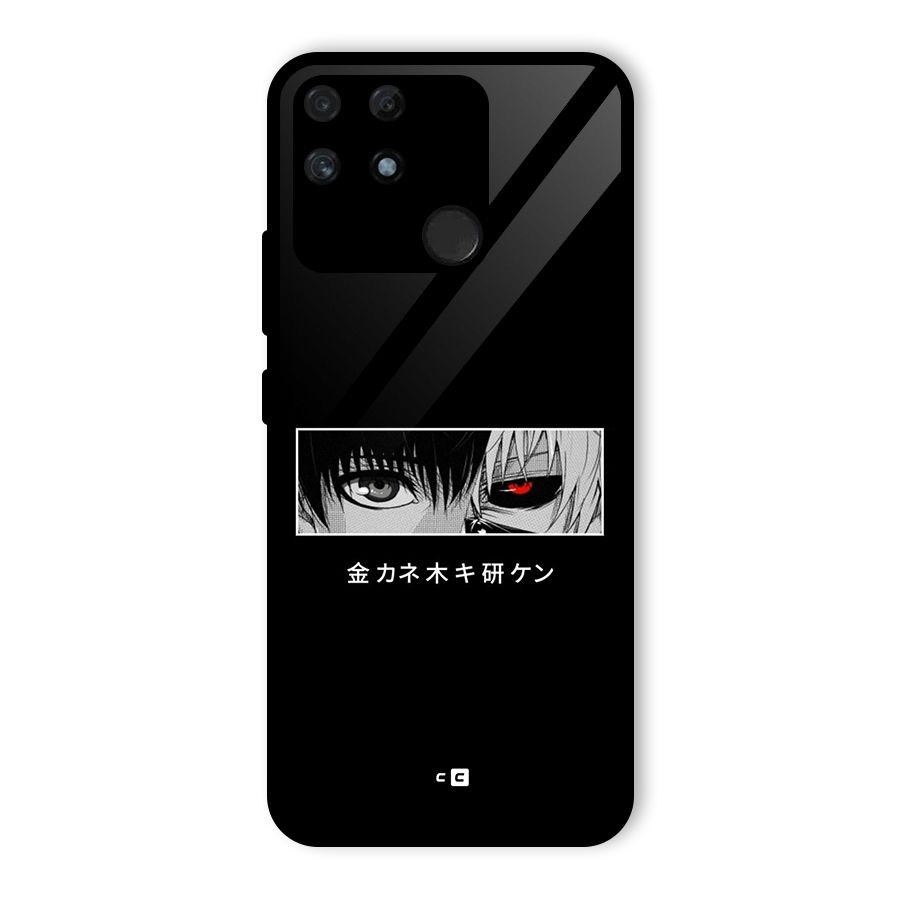 Ken Kaneki Minimalistic Art Glass Back Case for Realme Narzo 50A