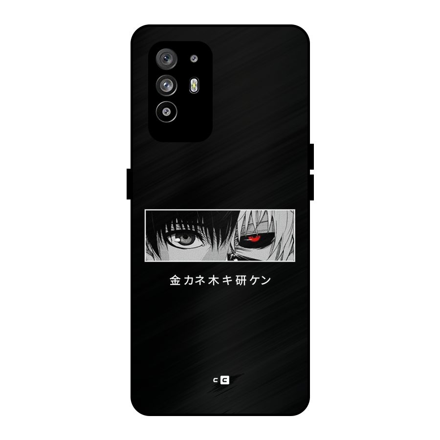 Ken Kaneki Minimalistic Art Metal Back Case for Oppo F19 Pro Plus 5G