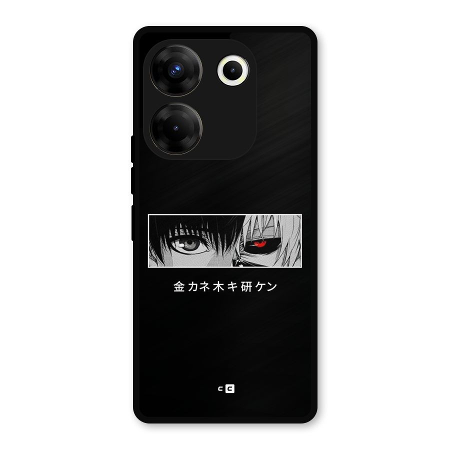 Ken Kaneki Minimalistic Art Metal Back Case for Tecno Camon 20