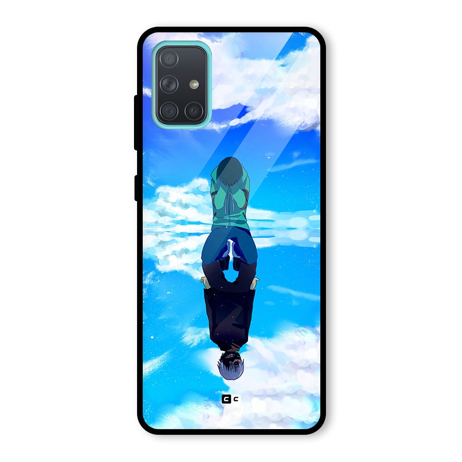 Ken Kaneki Reflection Glass Back Case for Galaxy A71