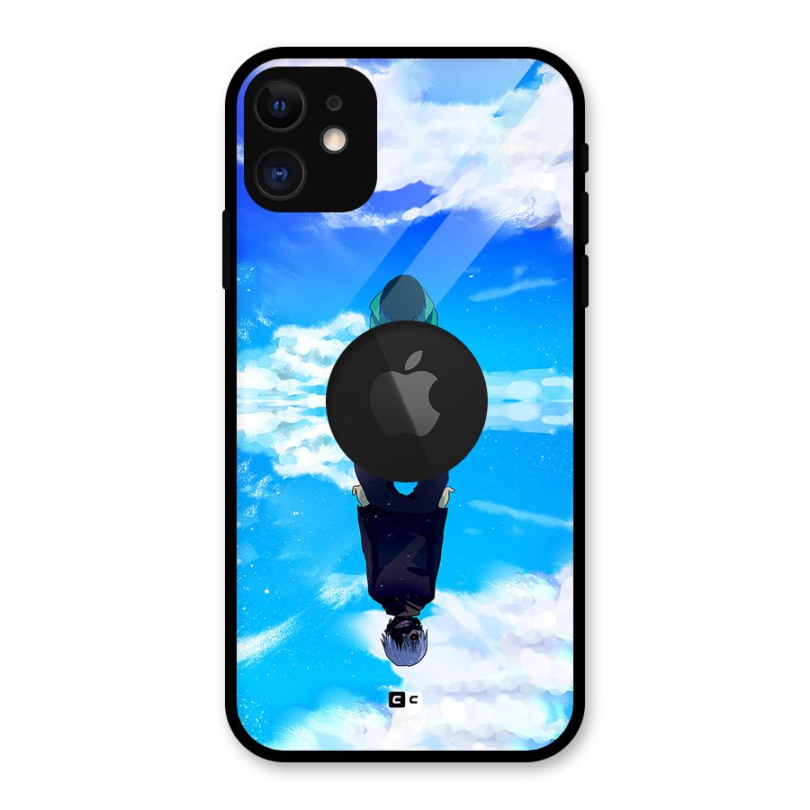 Ken Kaneki Reflection Glass Back Case for iPhone 11 Logo Cut