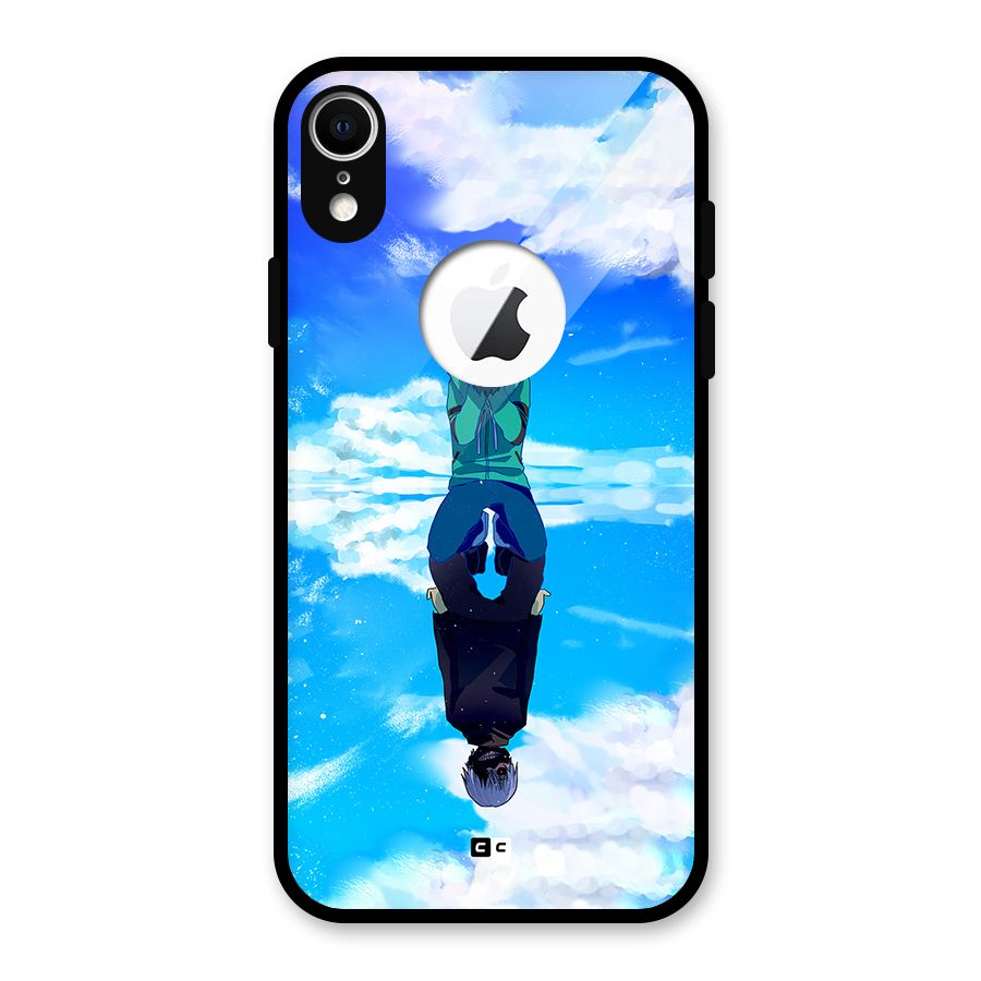 Ken Kaneki Reflection Glass Back Case for iPhone XR Logo Cut
