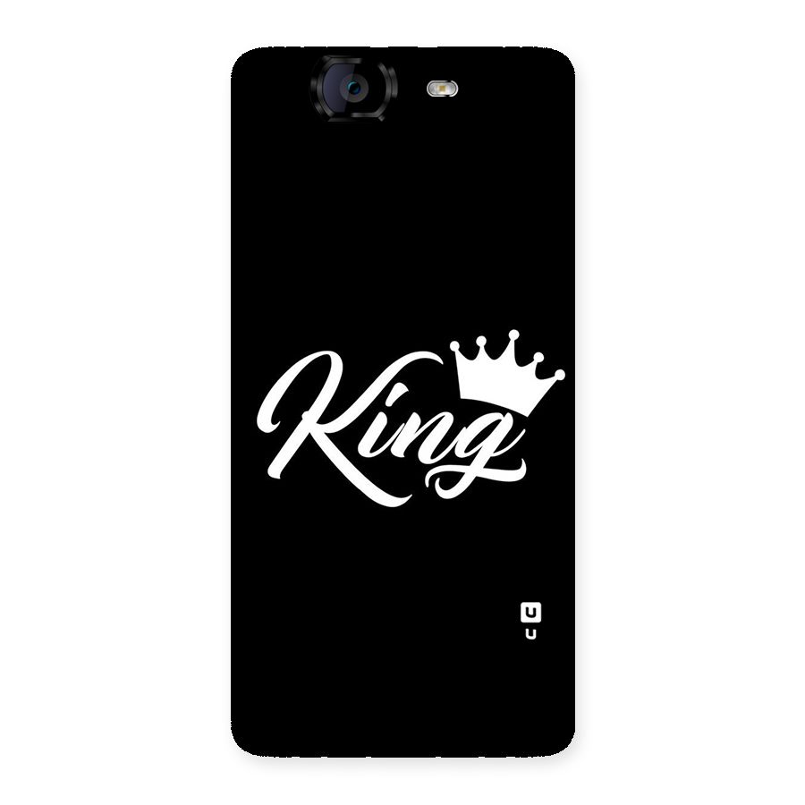 King Crown Typography Back Case for Canvas Knight A350