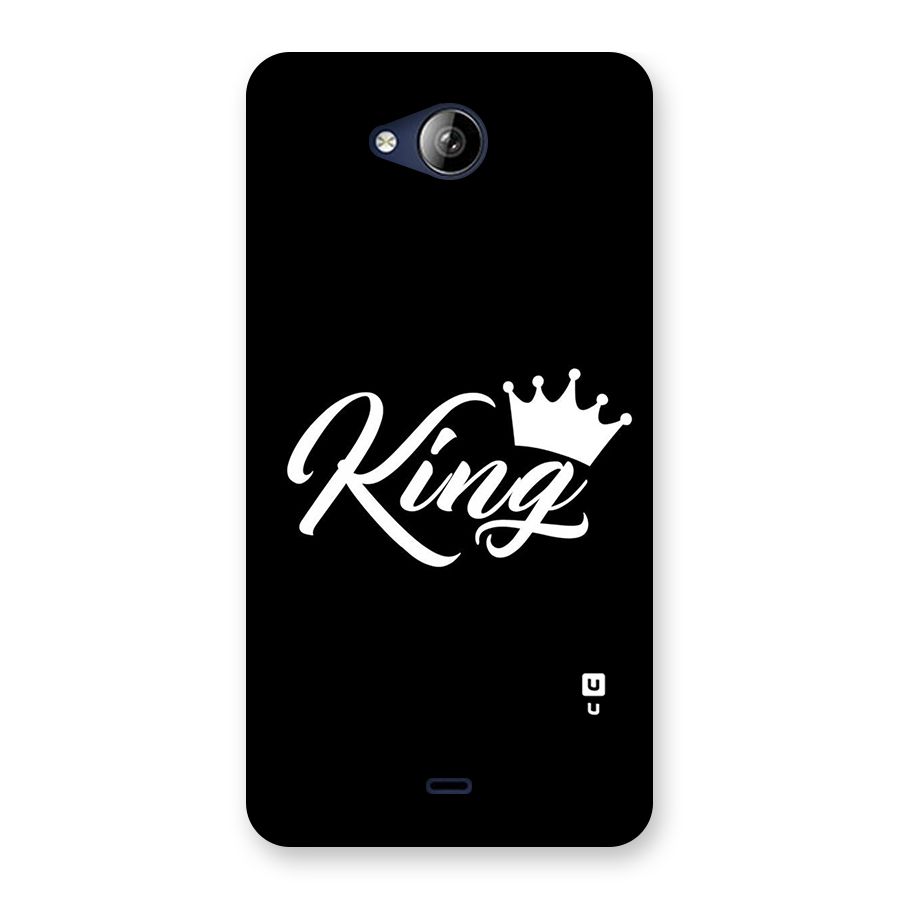 King Crown Typography Back Case for Canvas Play Q355