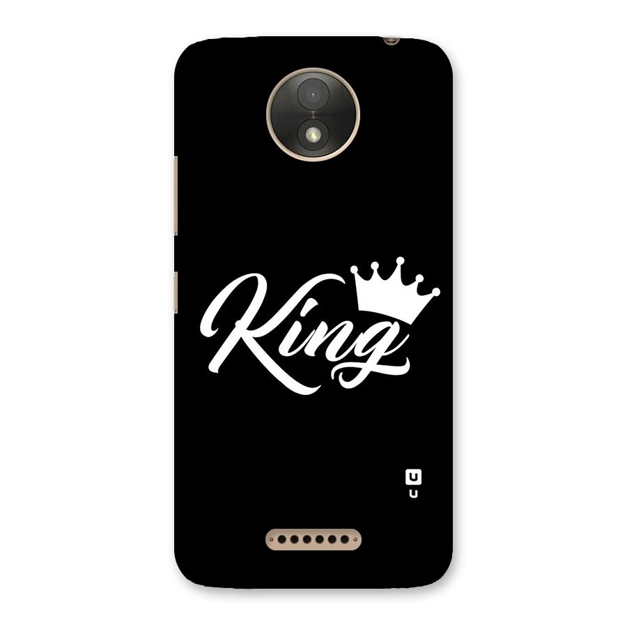 King Crown Typography Back Case for Moto C Plus