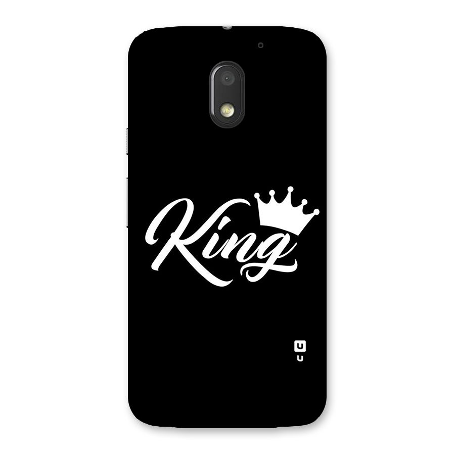King Crown Typography Back Case for Moto E3 Power
