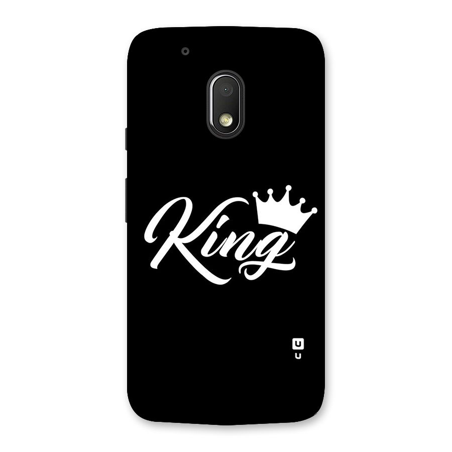 King Crown Typography Back Case for Moto G4 Play