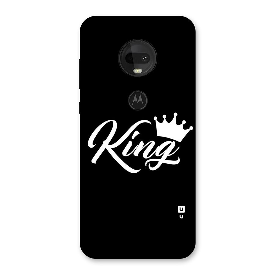 King Crown Typography Back Case for Moto G7