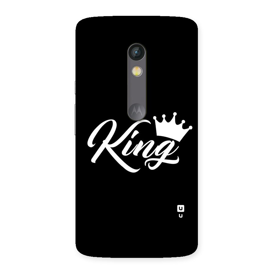 King Crown Typography Back Case for Moto X Play