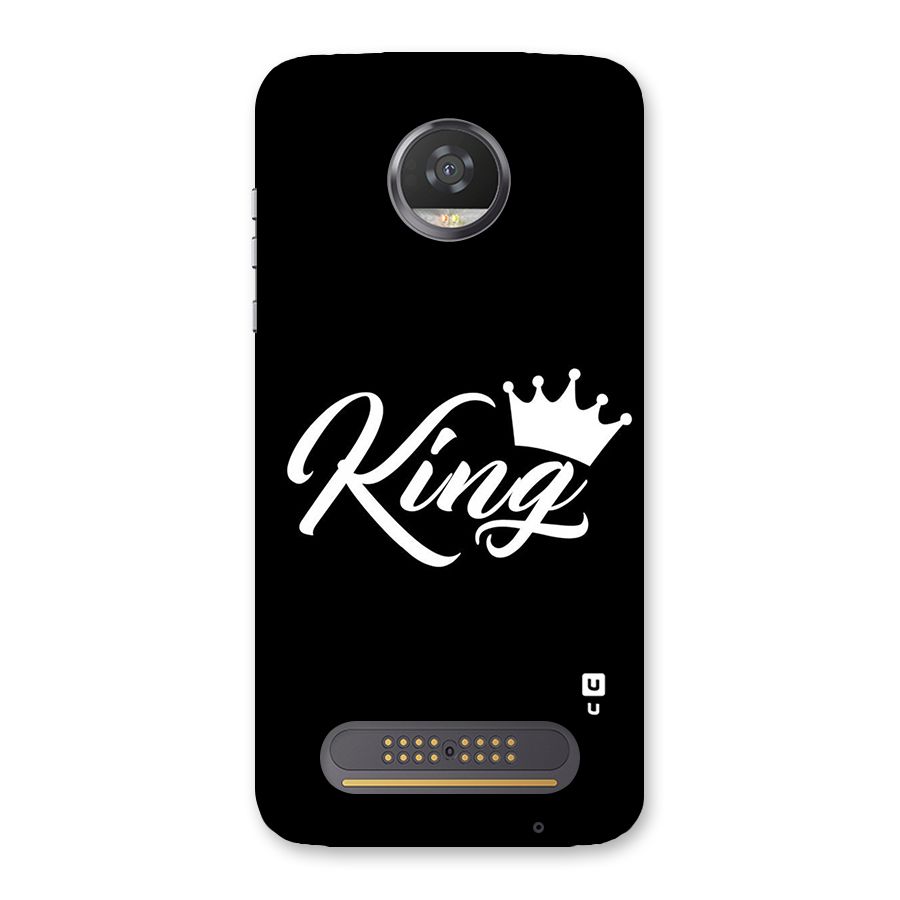 King Crown Typography Back Case for Moto Z2 Play