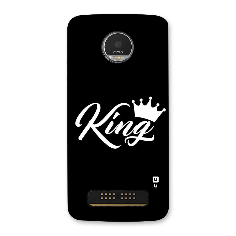 King Crown Typography Back Case for Moto Z Play