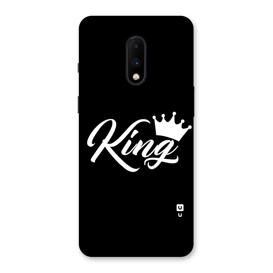 King Crown Typography Back Case for OnePlus 7