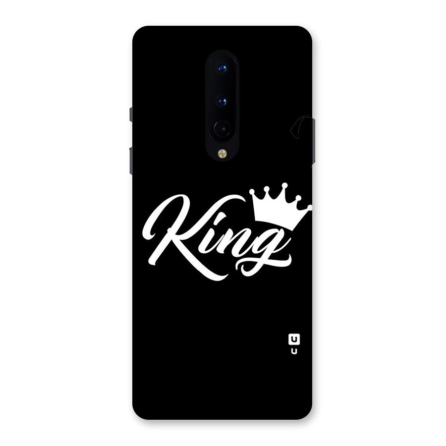 King Crown Typography Back Case for OnePlus 8