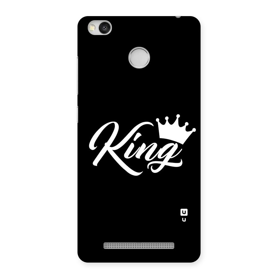 King Crown Typography Back Case for Redmi 3S Prime