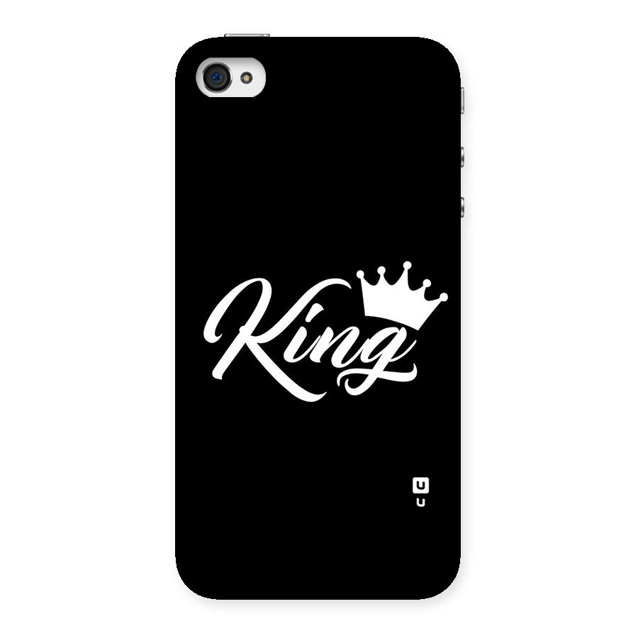King Crown Typography Back Case for iPhone 4 4s