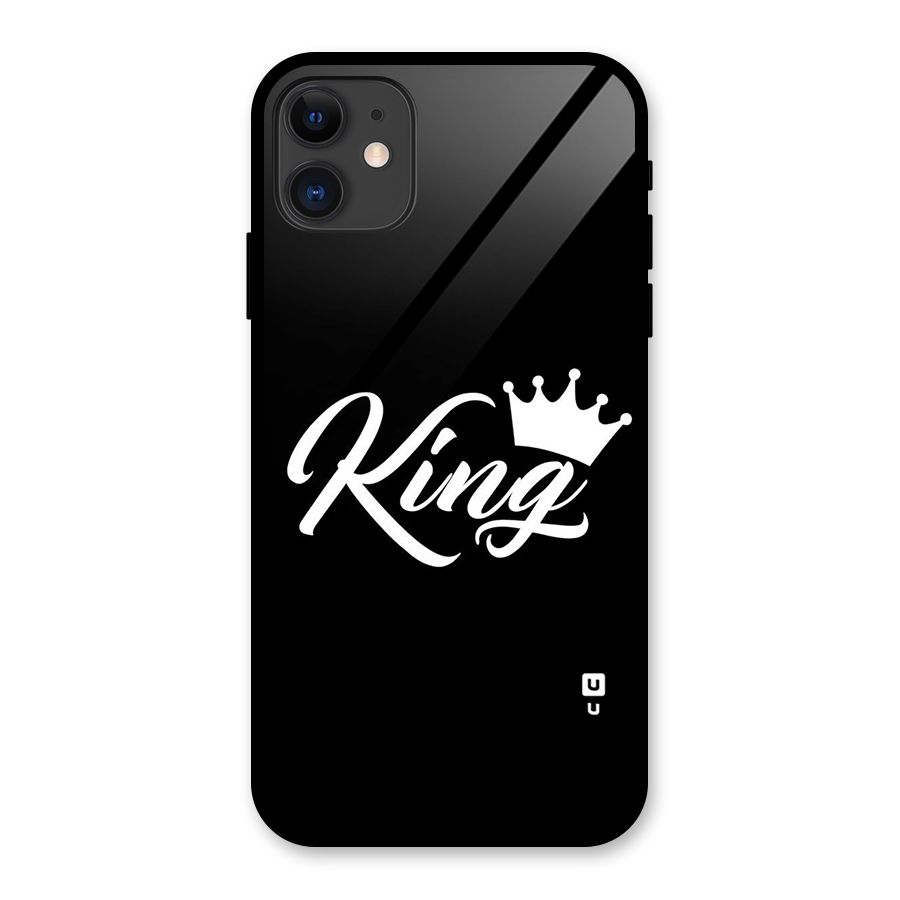 King Crown Typography Glass Back Case for iPhone 11