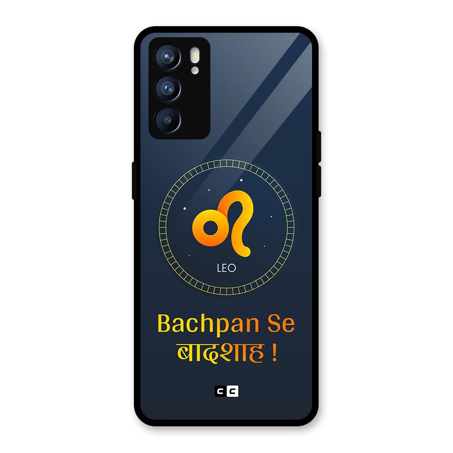 King Leo Glass Back Case for Oppo Reno6 5G