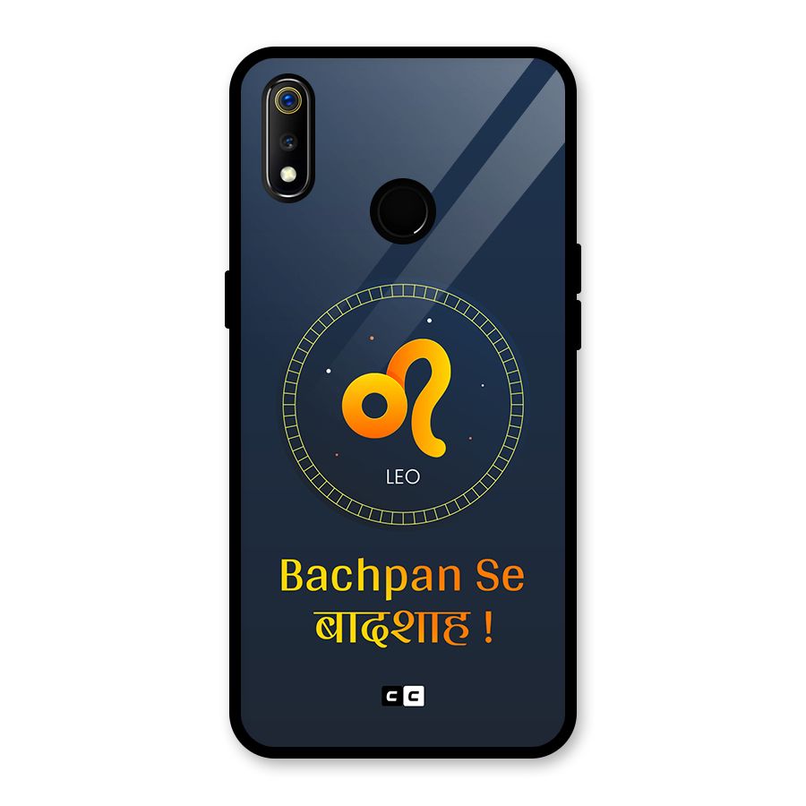 King Leo Glass Back Case for Realme 3