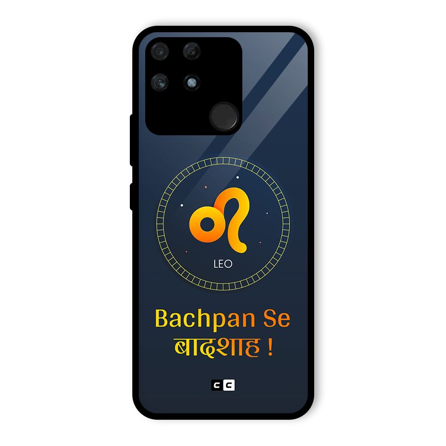 King Leo Glass Back Case for Realme Narzo 50A