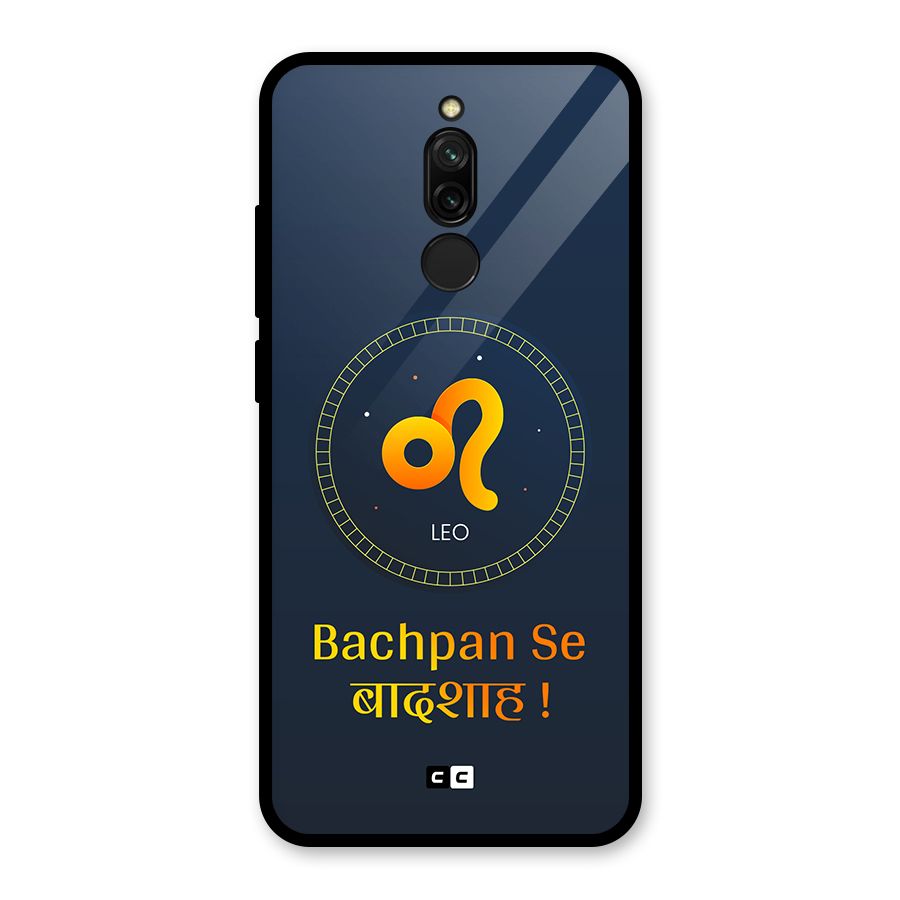 King Leo Glass Back Case for Redmi 8