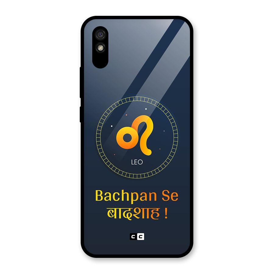 King Leo Glass Back Case for Redmi 9i