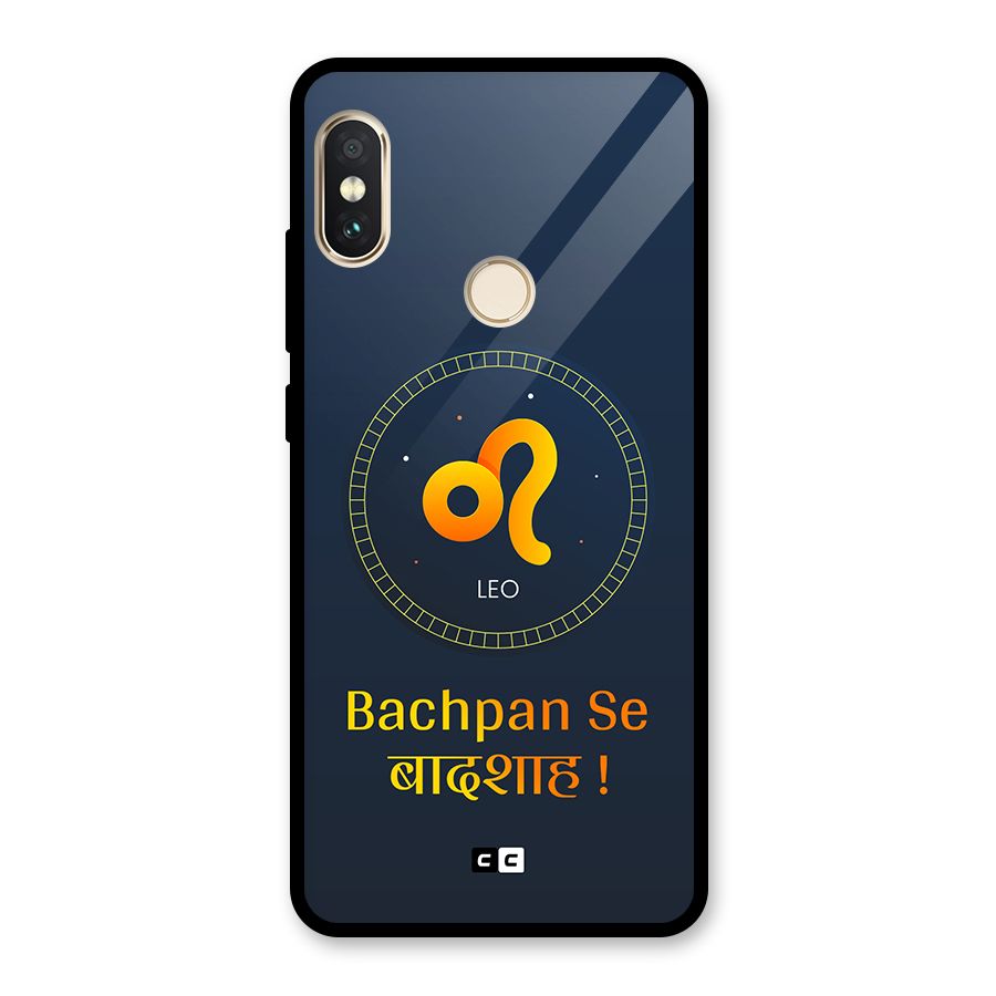 King Leo Glass Back Case for Redmi Note 5 Pro