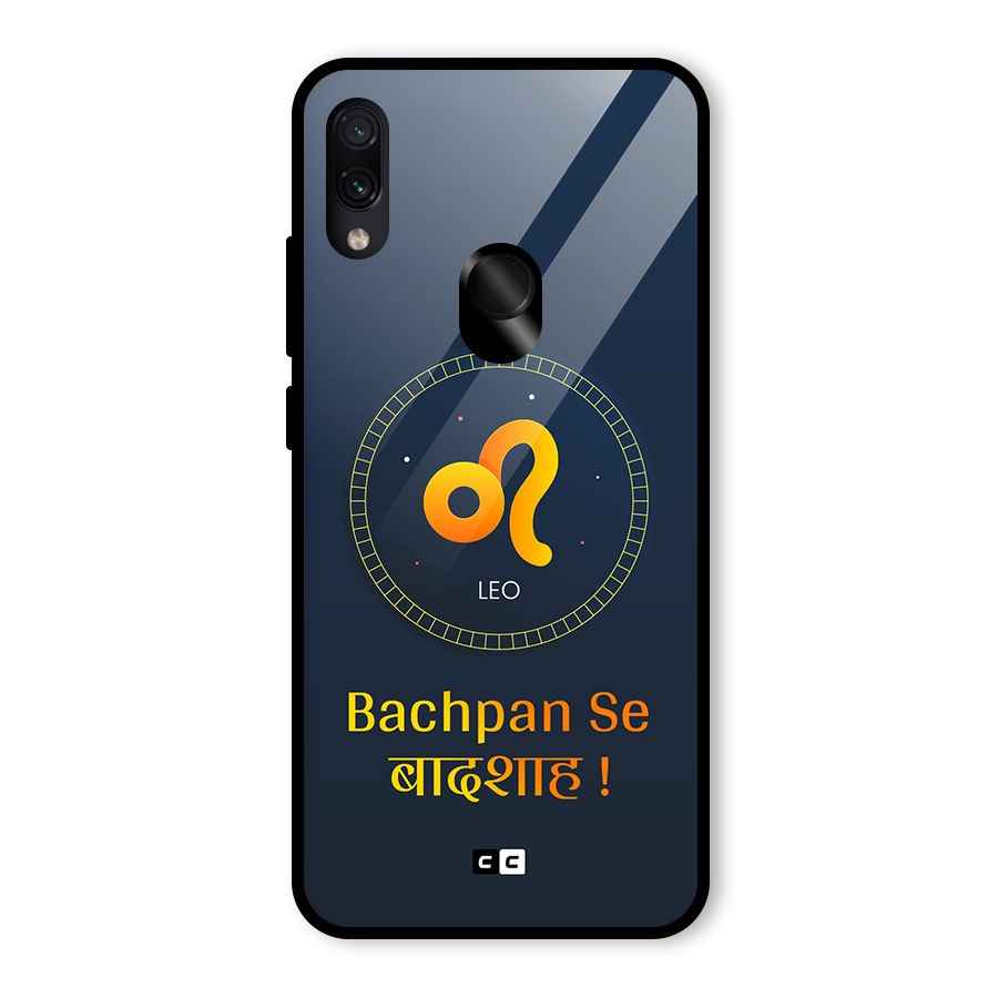 King Leo Glass Back Case for Redmi Note 7 Pro