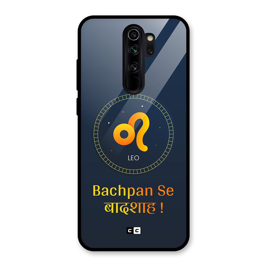 King Leo Glass Back Case for Redmi Note 8 Pro