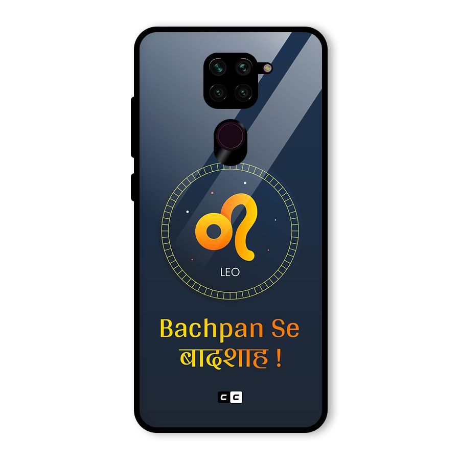 King Leo Glass Back Case for Redmi Note 9